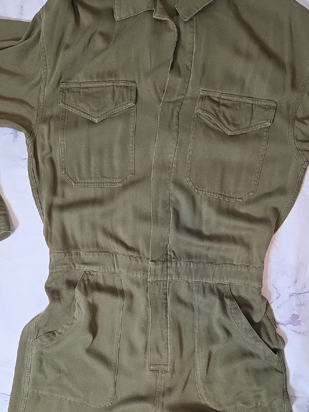 Sundays Olive Green Long Sleeve Jumpsuit - Picture 5 of 10